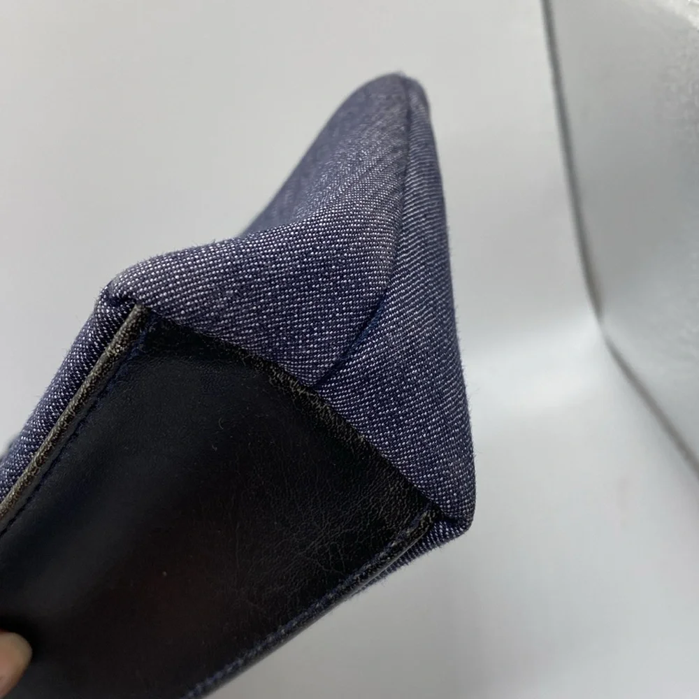 Frankie & Johnnie Vegas Embroidered Denim Makeup Case‎ Clutch Bag